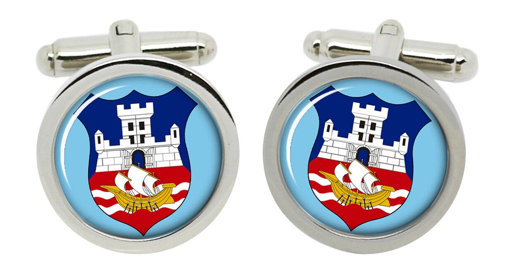 Belgrade (Serbia) Round Cufflinks in Box