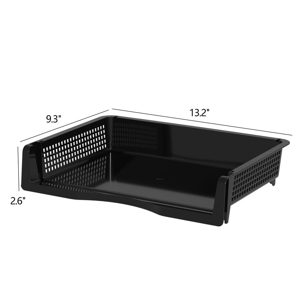 6 Pack Office Stackable Letter Tray, Plastic Stackable Paper Storage Basket T...