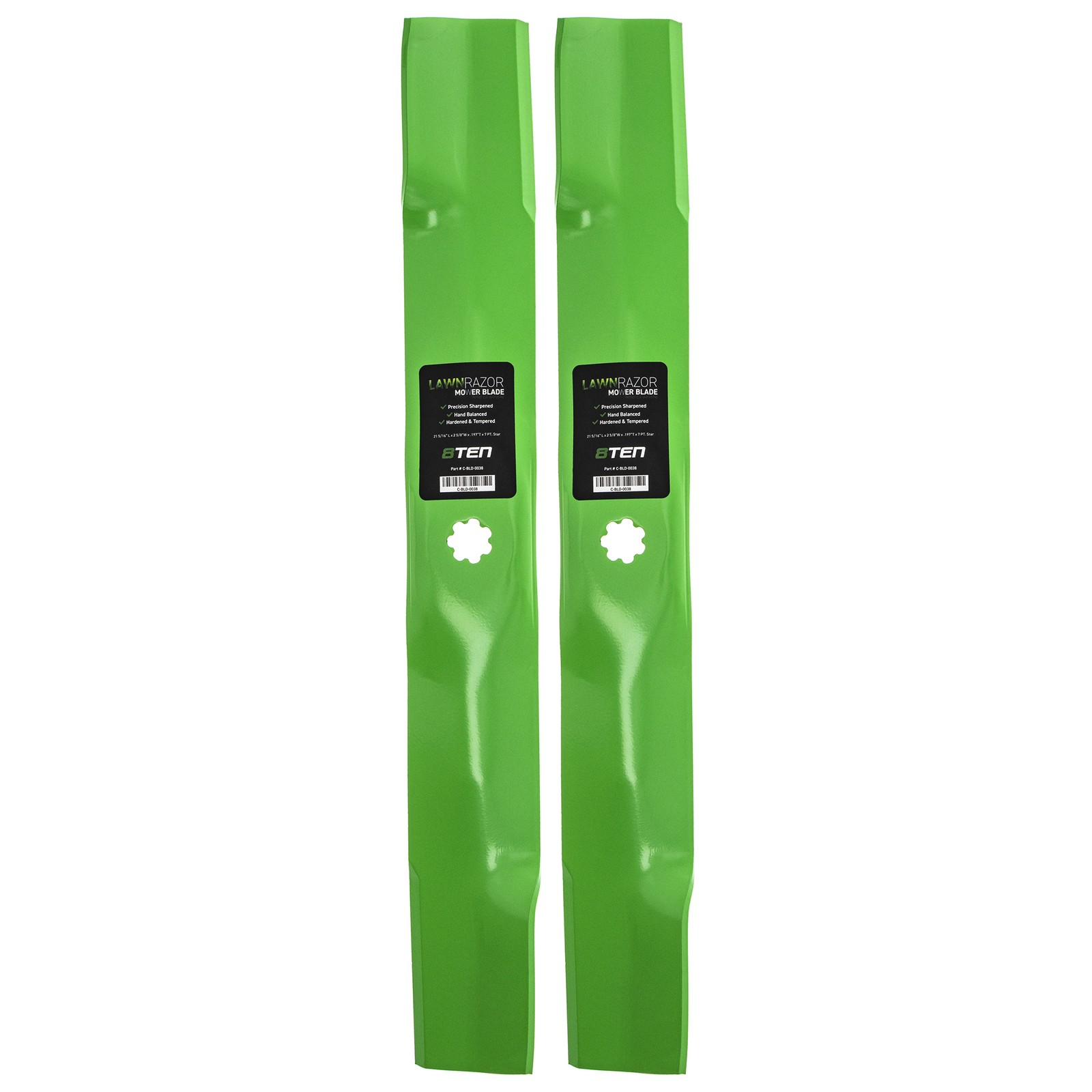 LawnRAZOR High Lift Mower Blade for John Deere D110 LA105 125 D100 LA115 2-Pack