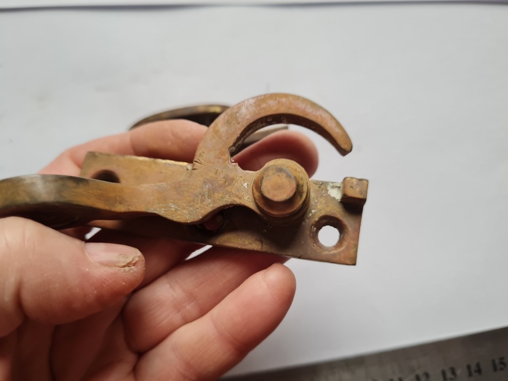 Old Vintage Brass Sash Window Lock