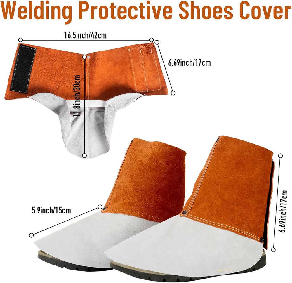 Leather Welding Spats - Welding Boot Covers, 1 Pair