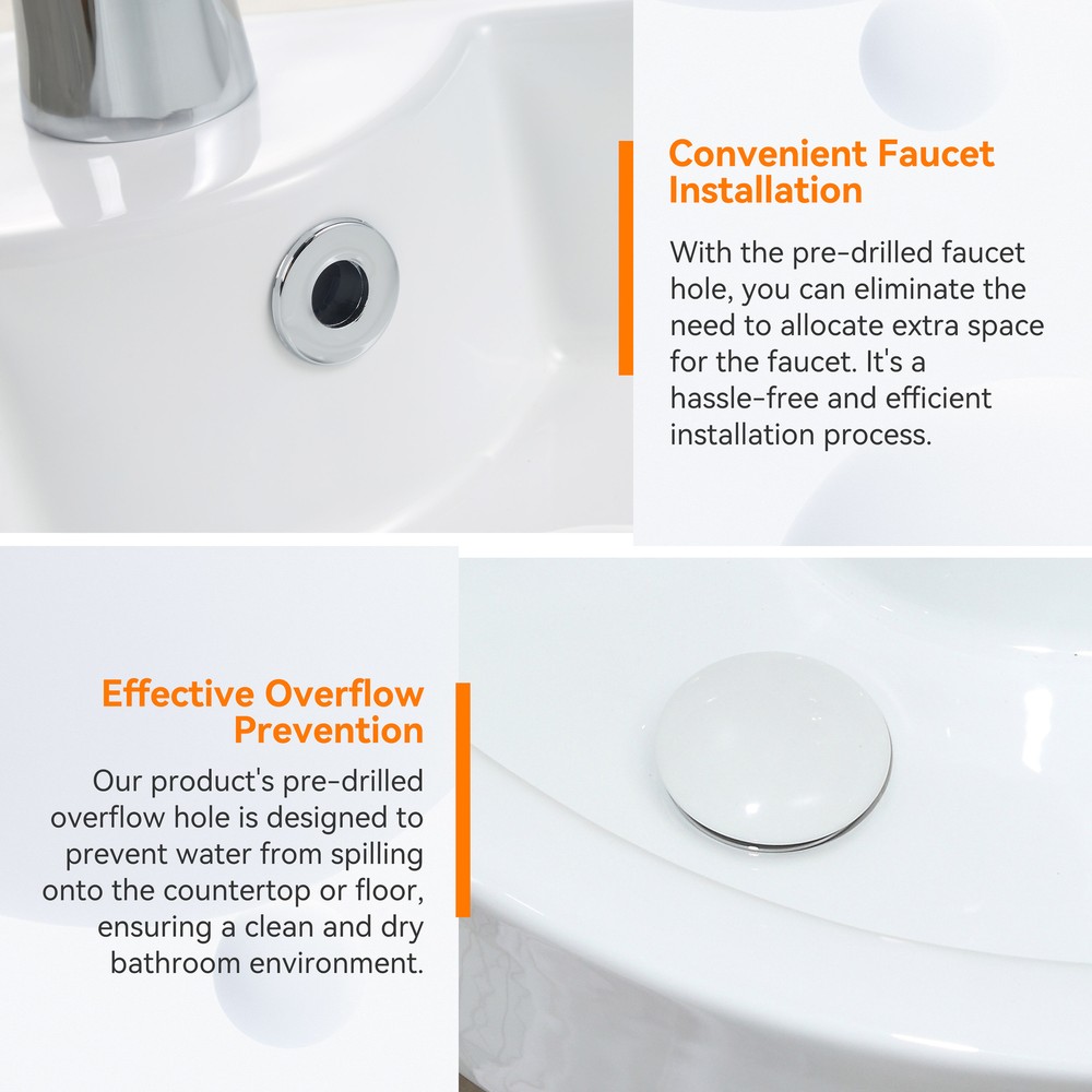 Small Wall Mount Corner Bathroom Sink with Overflow Triangle White Ceramic
