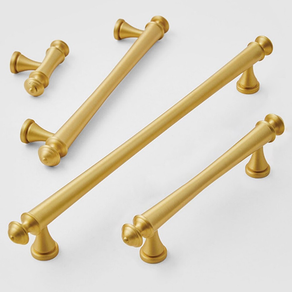 Brushed Brass Dresser Handles Drawer Pulls Handles Kitchen Cabinet Pulls Handle