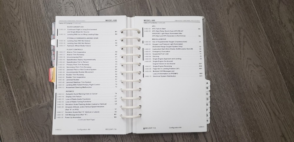Citation Sovereign Pilot Training Manuals, Normal, Emergency/Abnormal Procedures