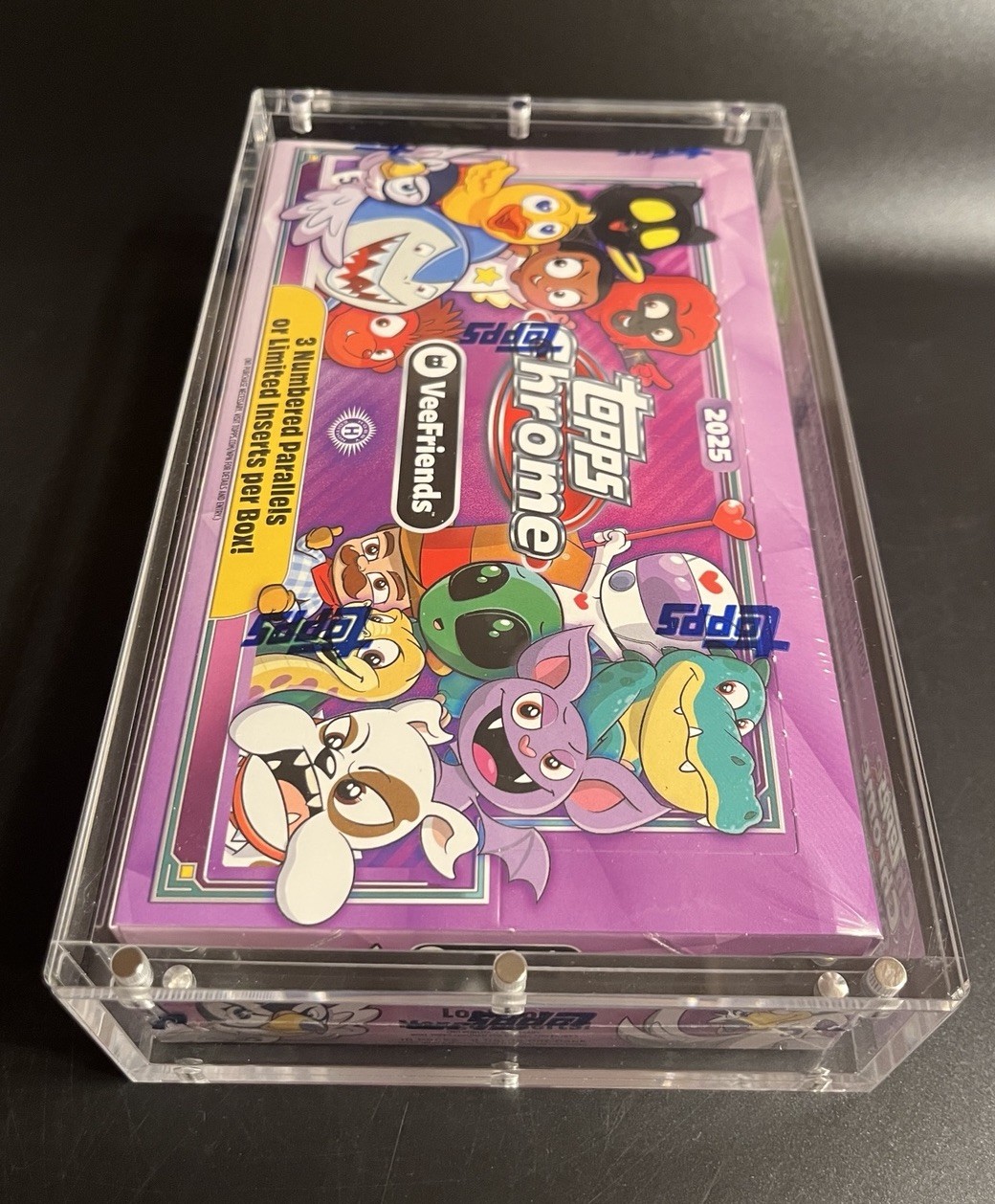 Acrylic Display Case Magnetic Lid FITS 2025 Topps Chrome VeeFriends Hobby Box