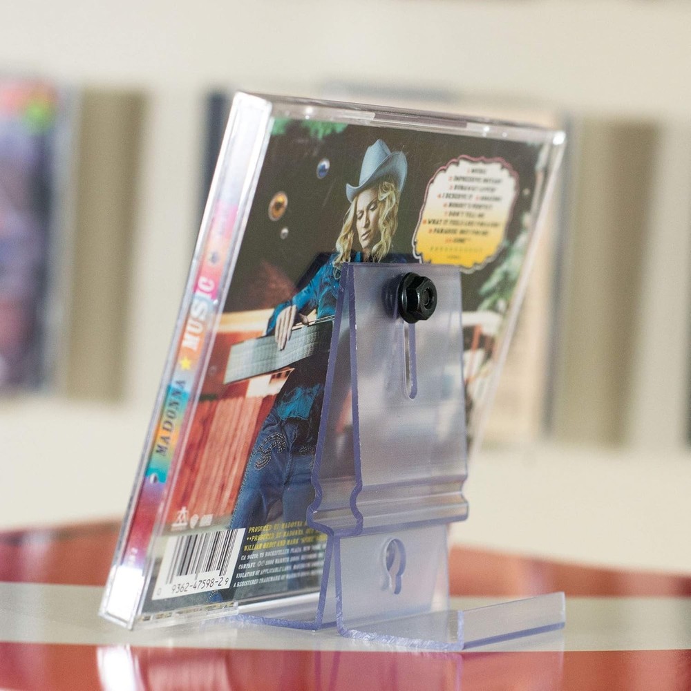 3-Pack Invisible CD Mounts: Adjustable Clear Display for Stylish Home Decor