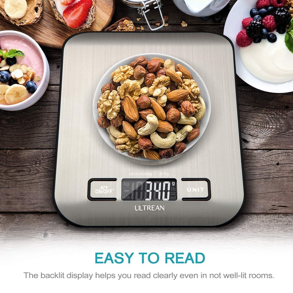 Compact Digital Kitchen Scale with Backlit LCD & Tare Function - 6 Units