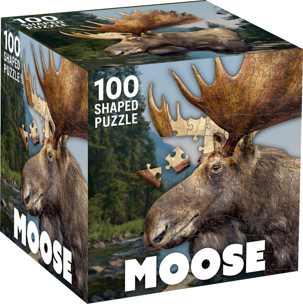 MasterPieces - Moose 100 Piece Shaped Jigsaw Puzzle