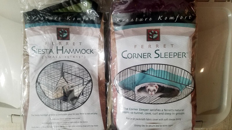 Small Animal Bedding Hammock AND Corner Sleeper Ferrets Hamsters Squirrels Rats