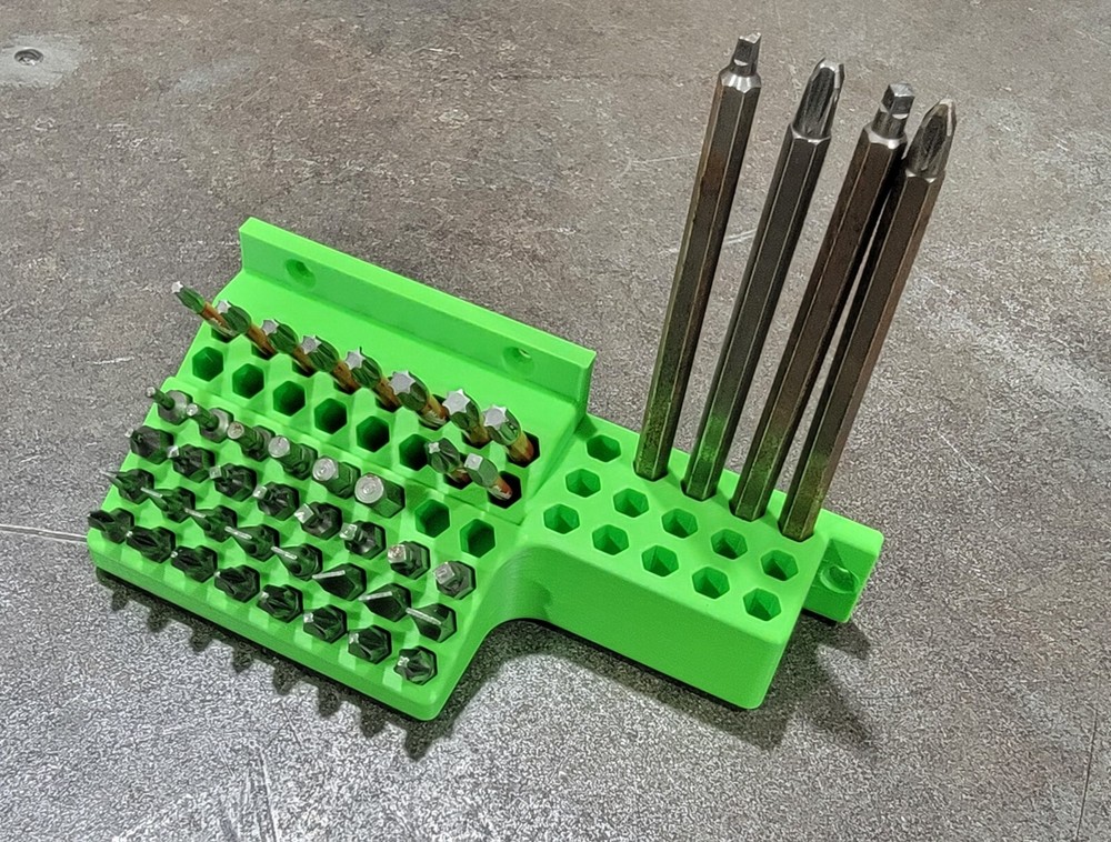 Screwdriver Hex Bit Storage - Wall mountable - Holds 60+ bits!