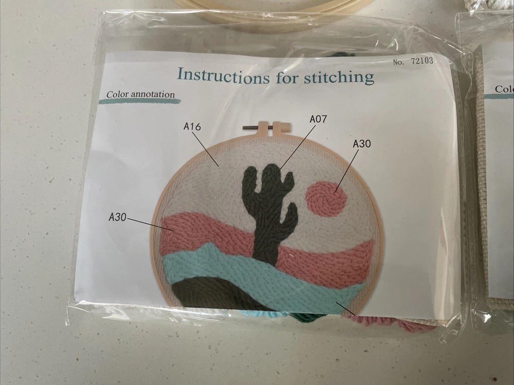 Punch Needle Kits (3) NEW