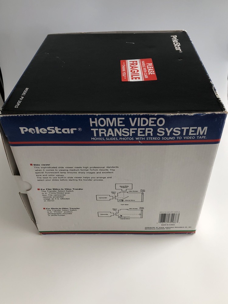 PoleStar PV-35 PLS Home Studio Video Transfer System Open Box Original packaging