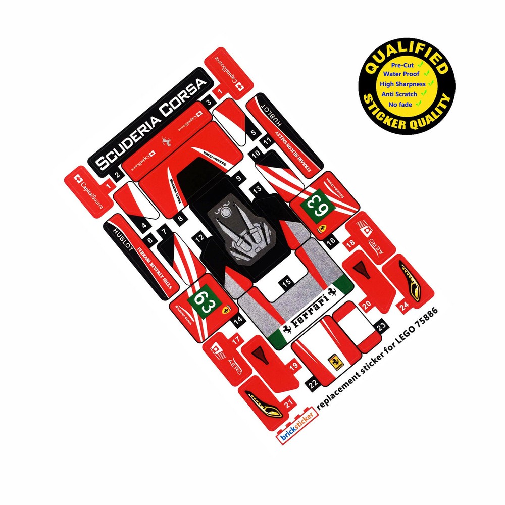 Replacement sticker for set 75886 Precut sticker