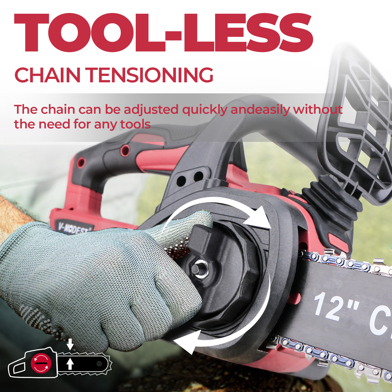 Compatible Milwaukee M18 Fuel 18V Battery Brushless 12 in Cordless Chainsaw