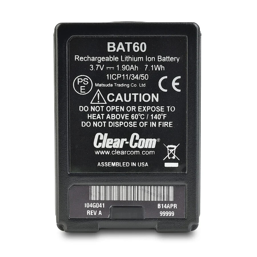 Clear-Com BAT60 Spare FreeSpeak II Battery