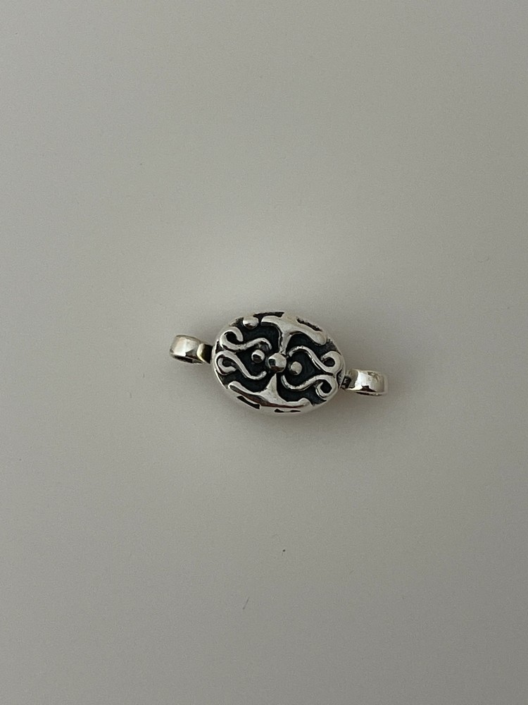 Sterling Silver Magnetic Clasp (10 × 8 mm) - 1 pcs