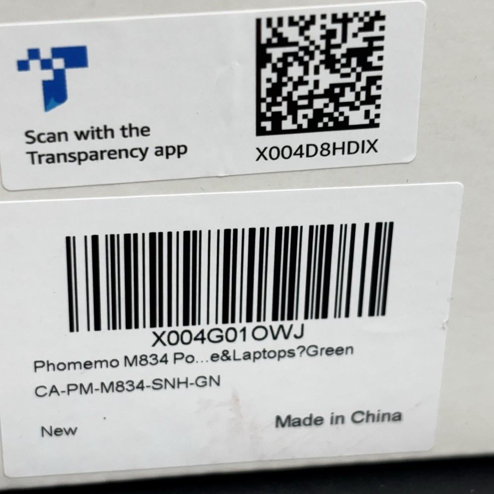 New Phomemo M834 Portable Printer Wireless Bluetooth Thermal Inkless Green