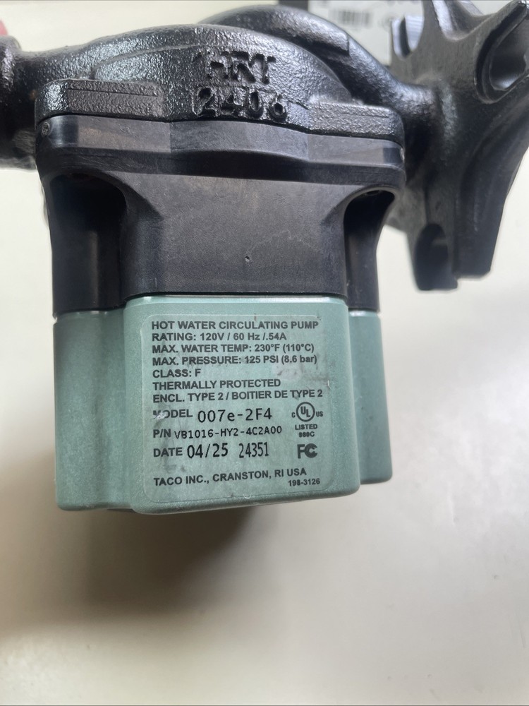 Taco 007e ECM High Efficiency Variable Speed Circulator Pump For Parts or Repair