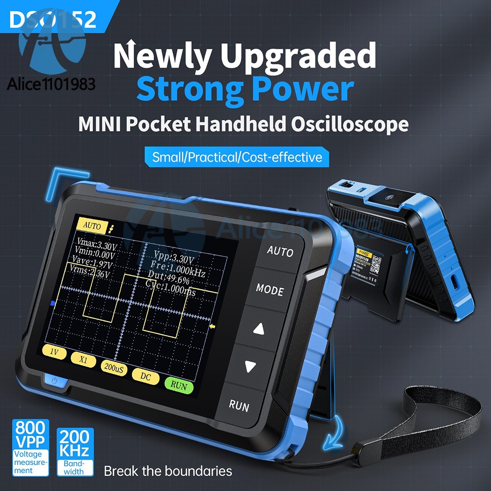 DSO 152 Handheld Small Oscilloscope Portable Digital Oscilloscope 200KHz 5V/1A