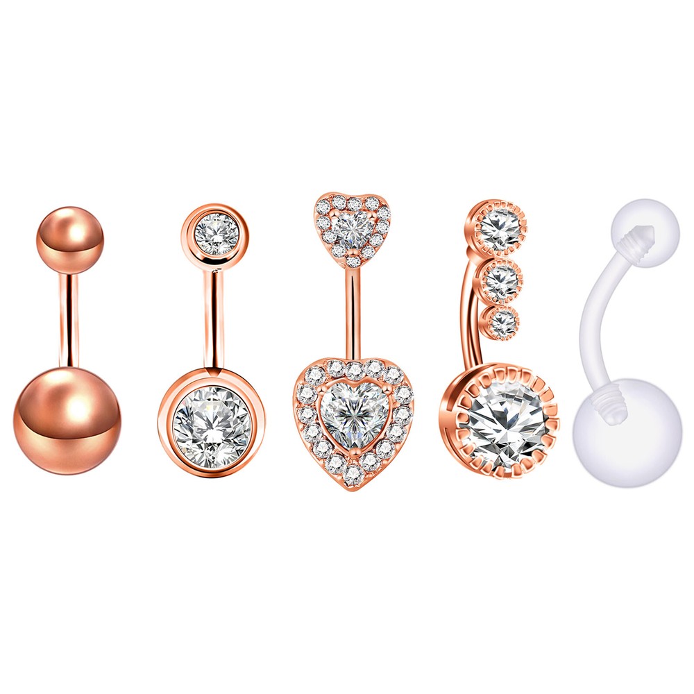 14G Professional Body Piercing Kit Needle Belly Button Ring Navel Piercing Tools