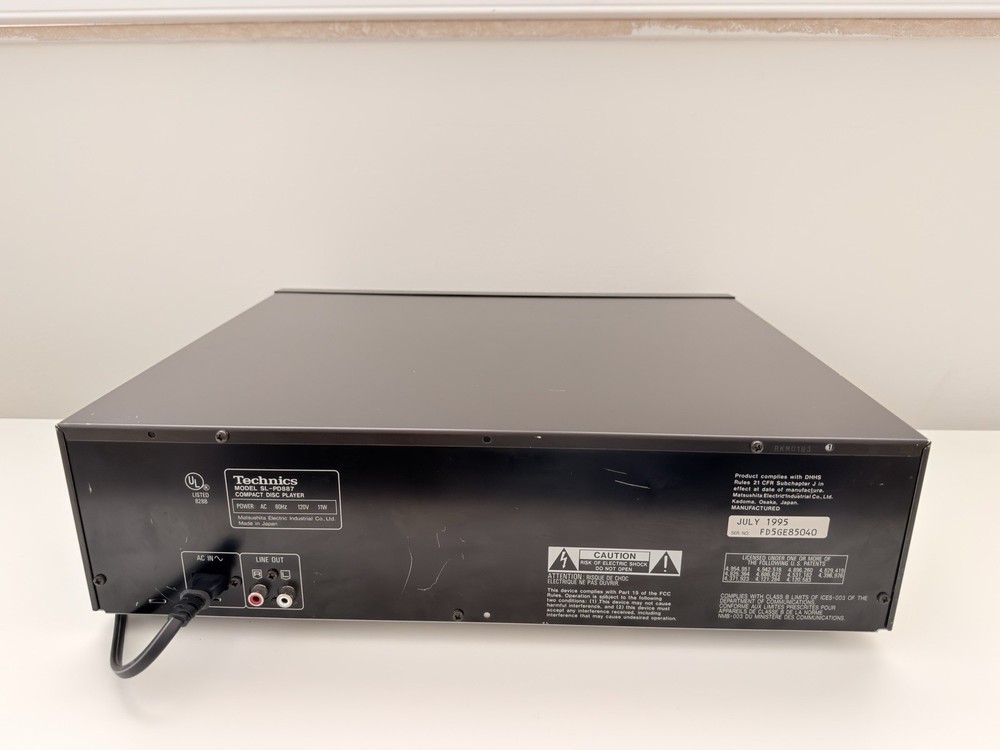 Technics SL-PD887 5-Disc CD Changer Carousel Player Tested Working