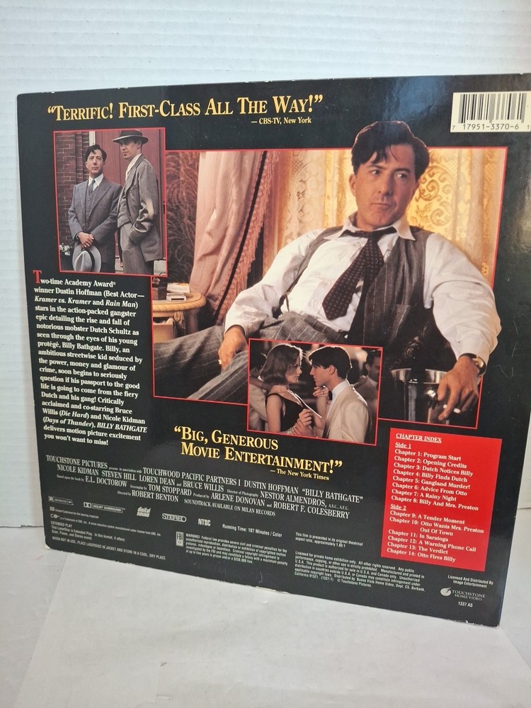 Billy Bathgate (1991,Laserdisc) Dustin Hoffman,gr