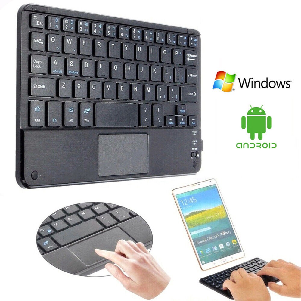New Wireless Bluetooth Keyboard W/Mouse Touchpad For Android/IOS Tablet
