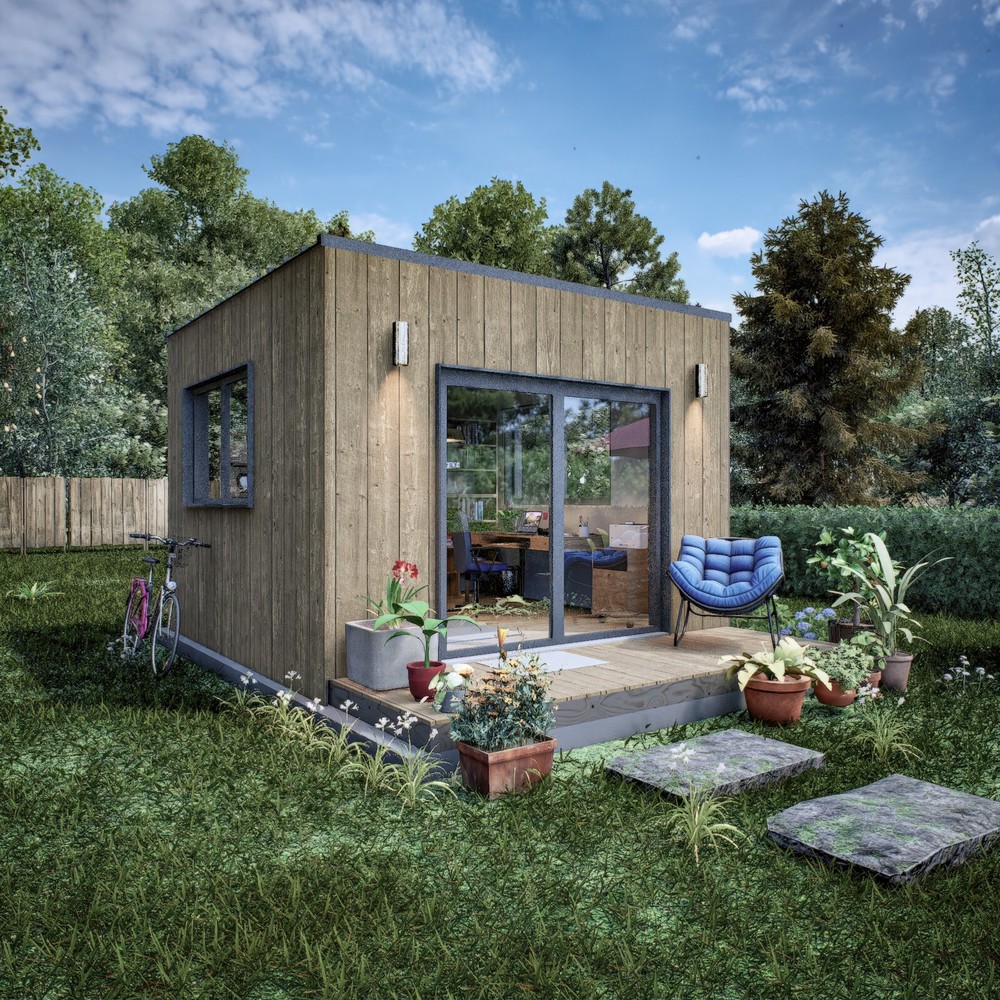 Small Cabin Plan, Tiny Office Plan, 12x12 Small Office Plan, Hard Copy