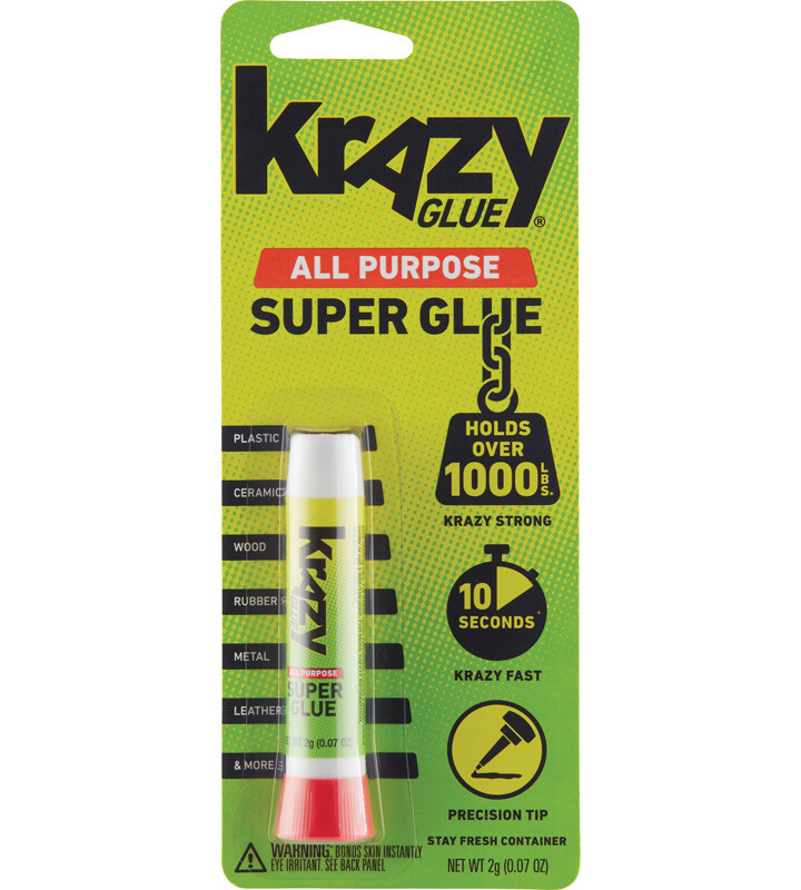 12 Pack Krazy Glue Instant Strong All Purpose Fast Drying Super Glue .07 oz Tube