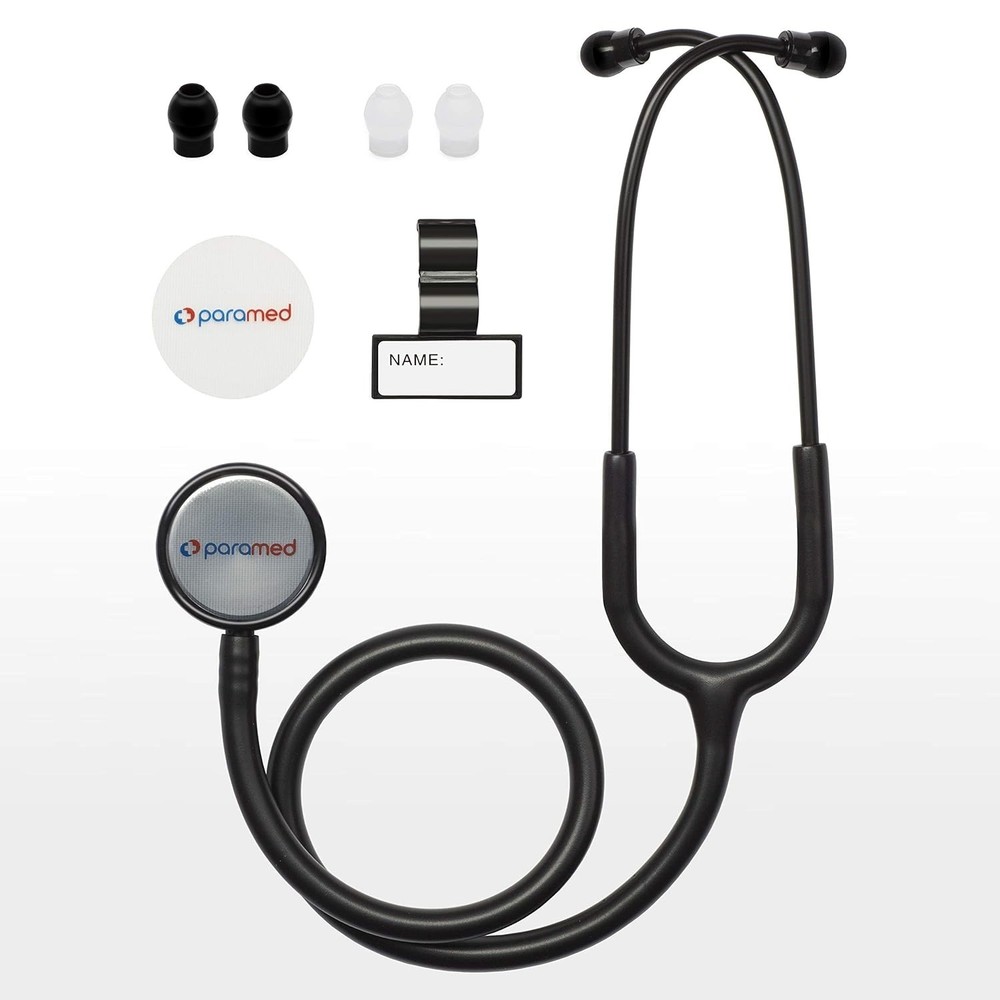 Versatile 360° Dual-Head Stethoscope with 4 Eartips & Extra Diaphragm - 29.5in