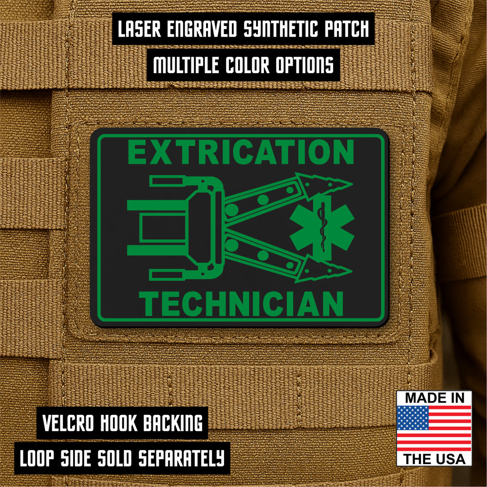 Extrication Rescue Technician Patch 2"x3" Hook & Loop Firefighter EMT Paramedic