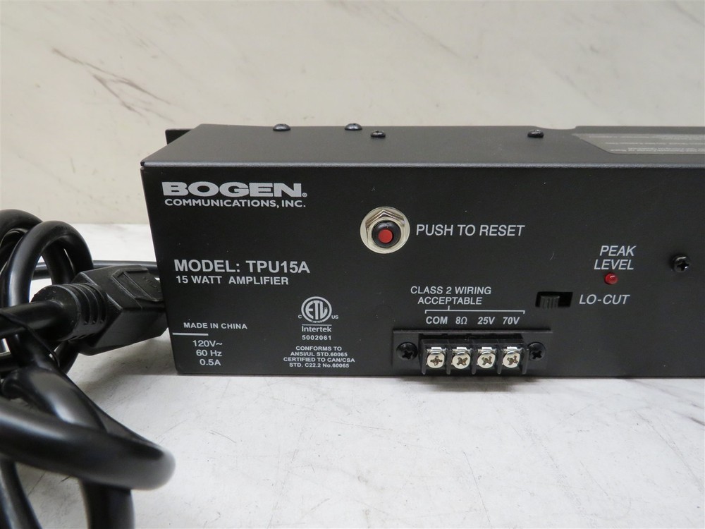 Bogen TPU-15A Telephone Paging Amplifier