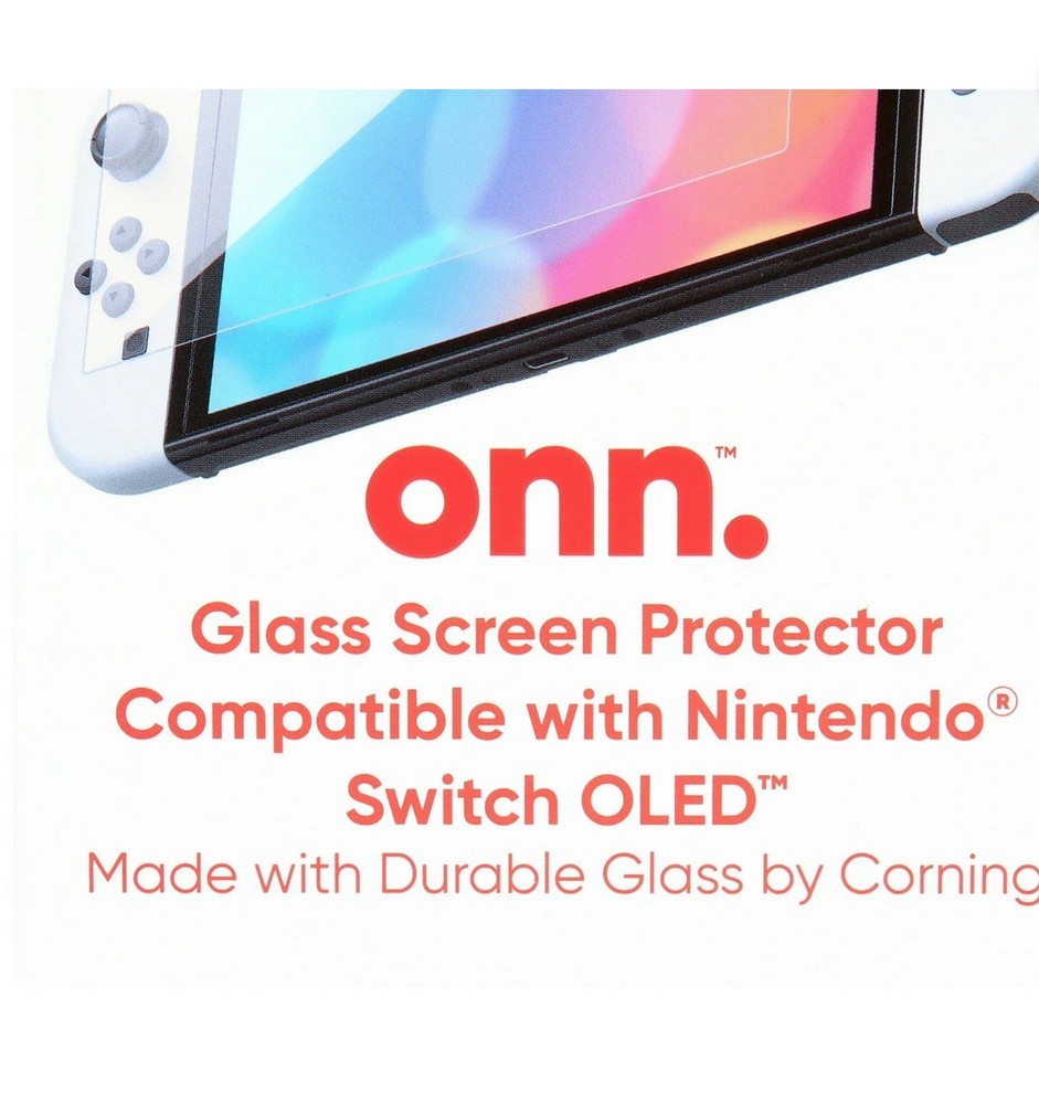 Onn. Corning Glass Screen Protector for Nintendo Switch OLED