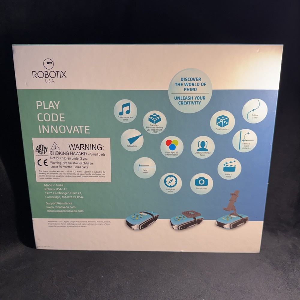 Robotix USA Phiro Pro Kickstarter Kids Learning Robotics/Coding Toy For Ages 9+