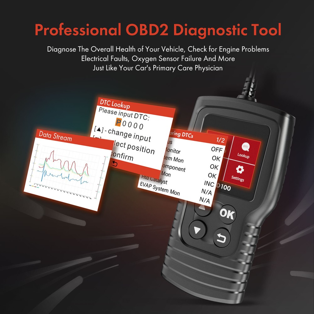 Universal OBD II Car Scanner Code Reader Check Engine Fault Diagnostic Scan Tool