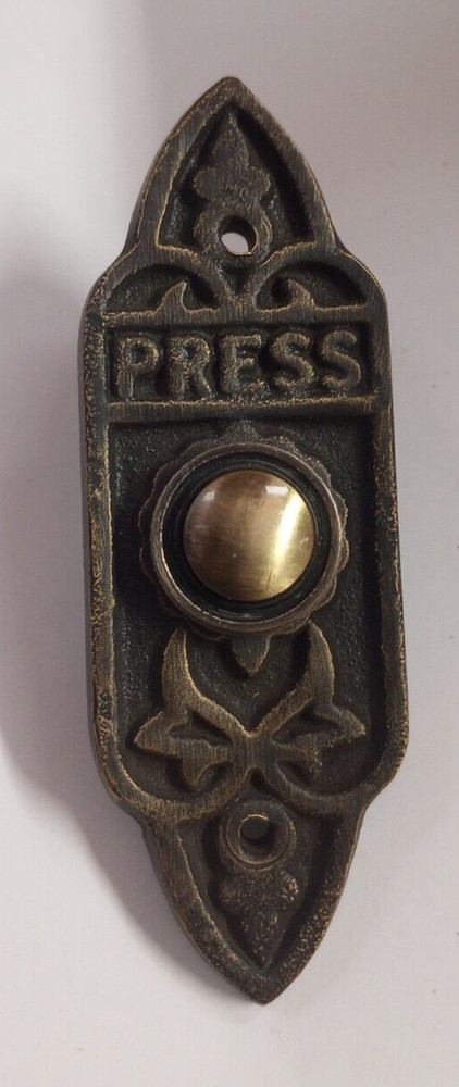 Victorian Press Classic Style Doorbell Button Solid Brass Waterglass Studios