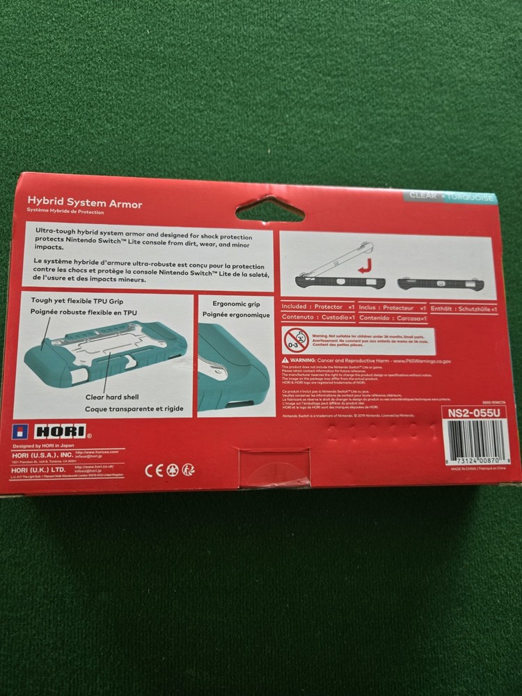 HYBRID SYSTEM ARMOR FOR NINTENDO SWITCH CLEAR & GRAY TURQUOISE
