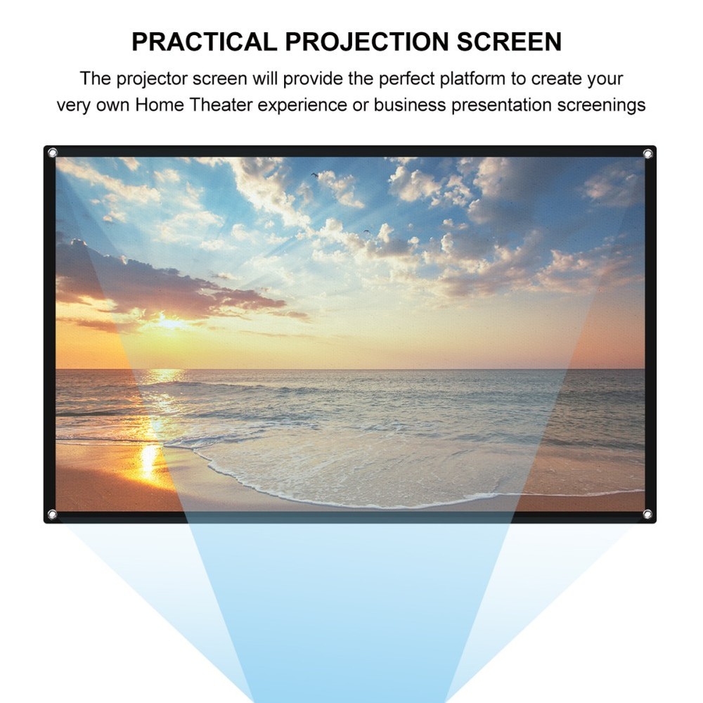 Roll Up Screen Projection Anti-crease Projector White Sheet Fold