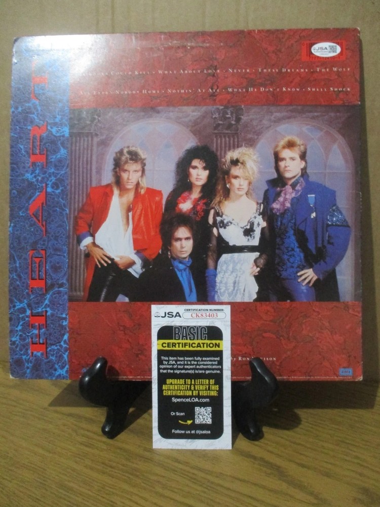 HEART JSA CERTIFIED AUTHENTIC AUTOGRAPHED/SIGNED HEART ALBUM ANN & NANCY WILSON