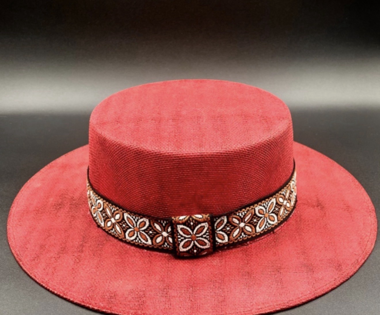 Cordovez Burgundy with Red -brown headband NWOT(H07)