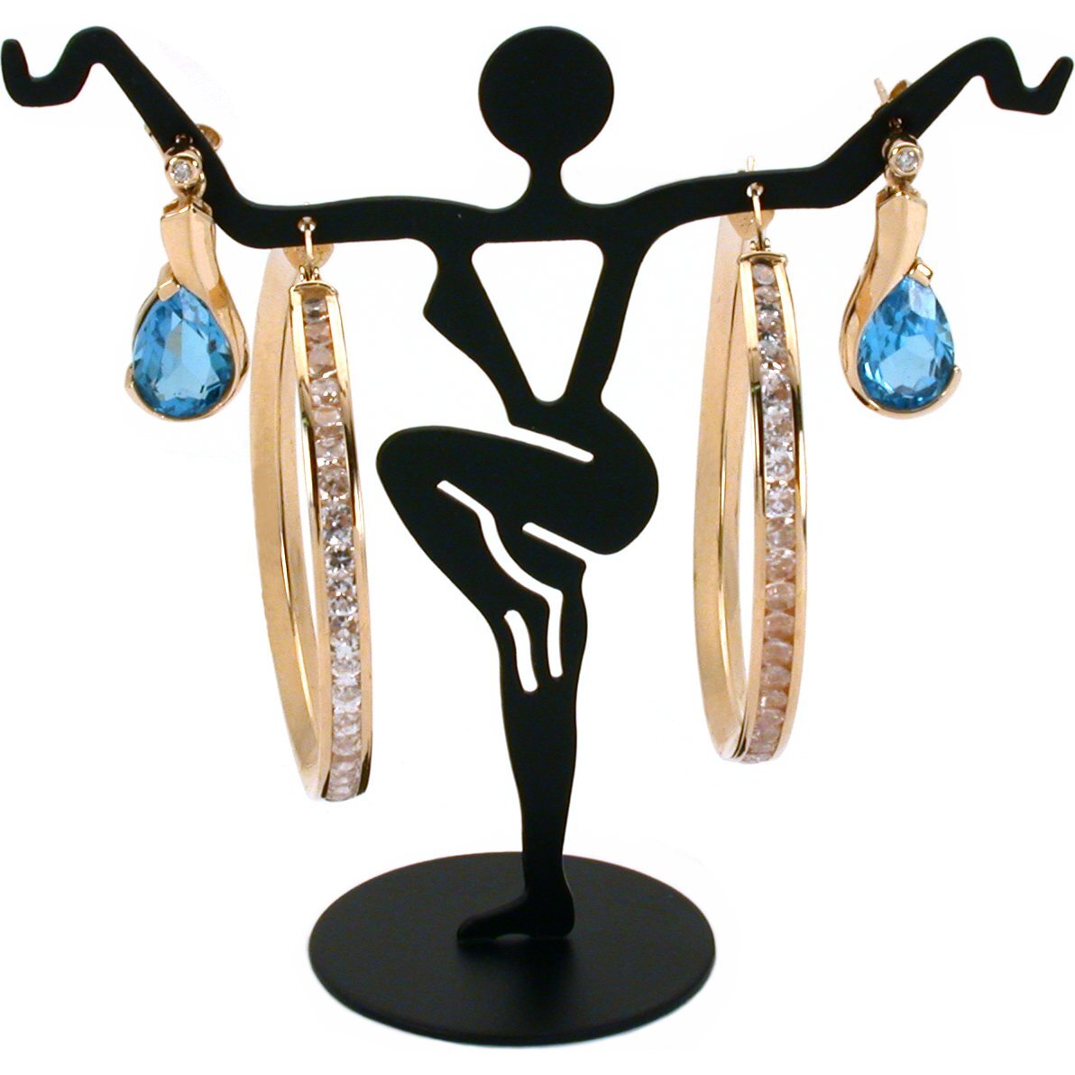 Black Velvet & White Jewelry Display 11 Pc Set Bonus