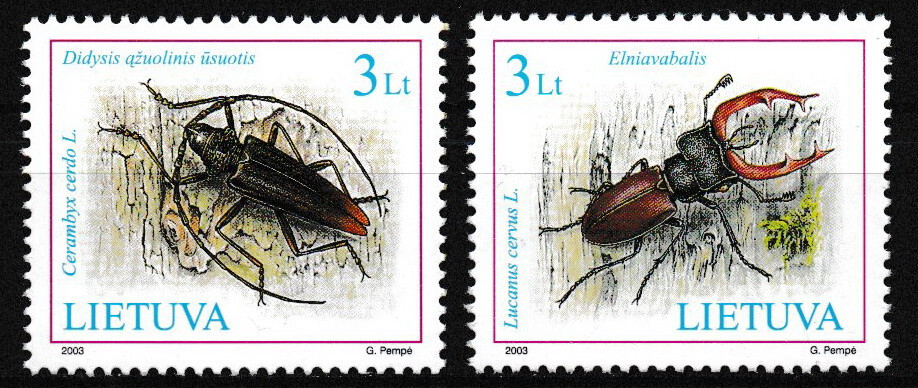 Lithuania Beetle Set MNH 2003 Mi. 819-820