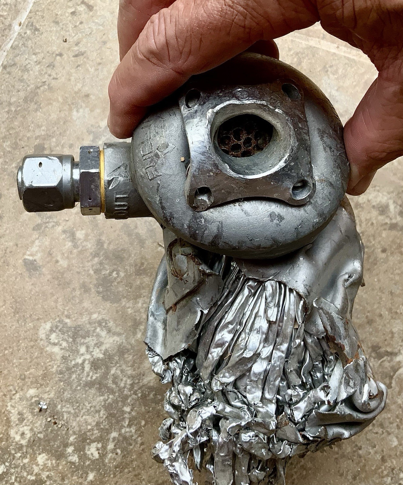 SR-71 Blackbird fuel/oil filter from the SR-71 Black Bird, No. 61-7970. Lot 1109