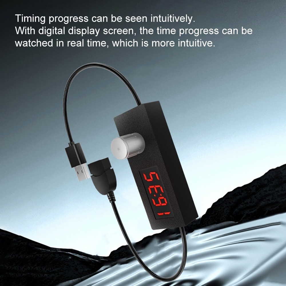 Adjustable USB Timer Cable with Power Off Switch for Aquarium and Home Use