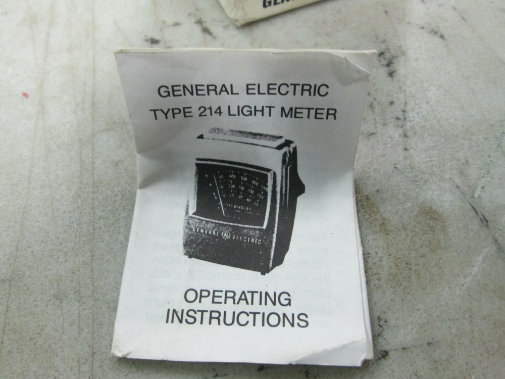 General Electric Light Meter 214 Triple Range (NIB)