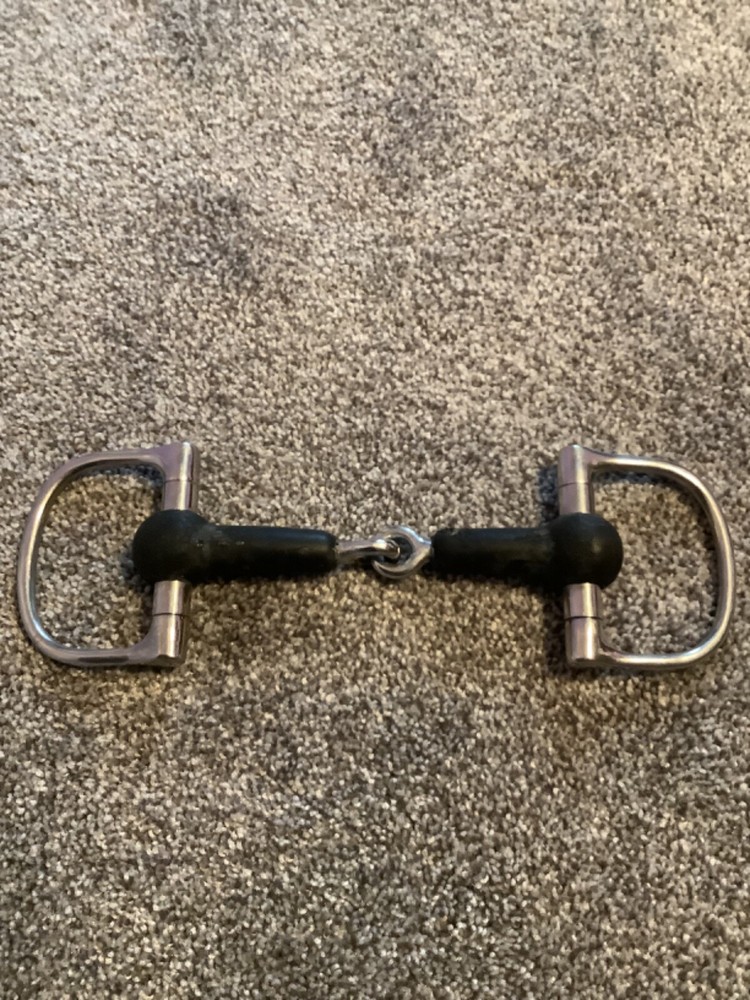 Stainless Steel 5” Rubber Snaffle Bit
