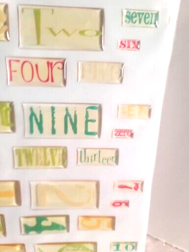 Tim Holtz Epoxy Stickerz Numbers Junk Journal