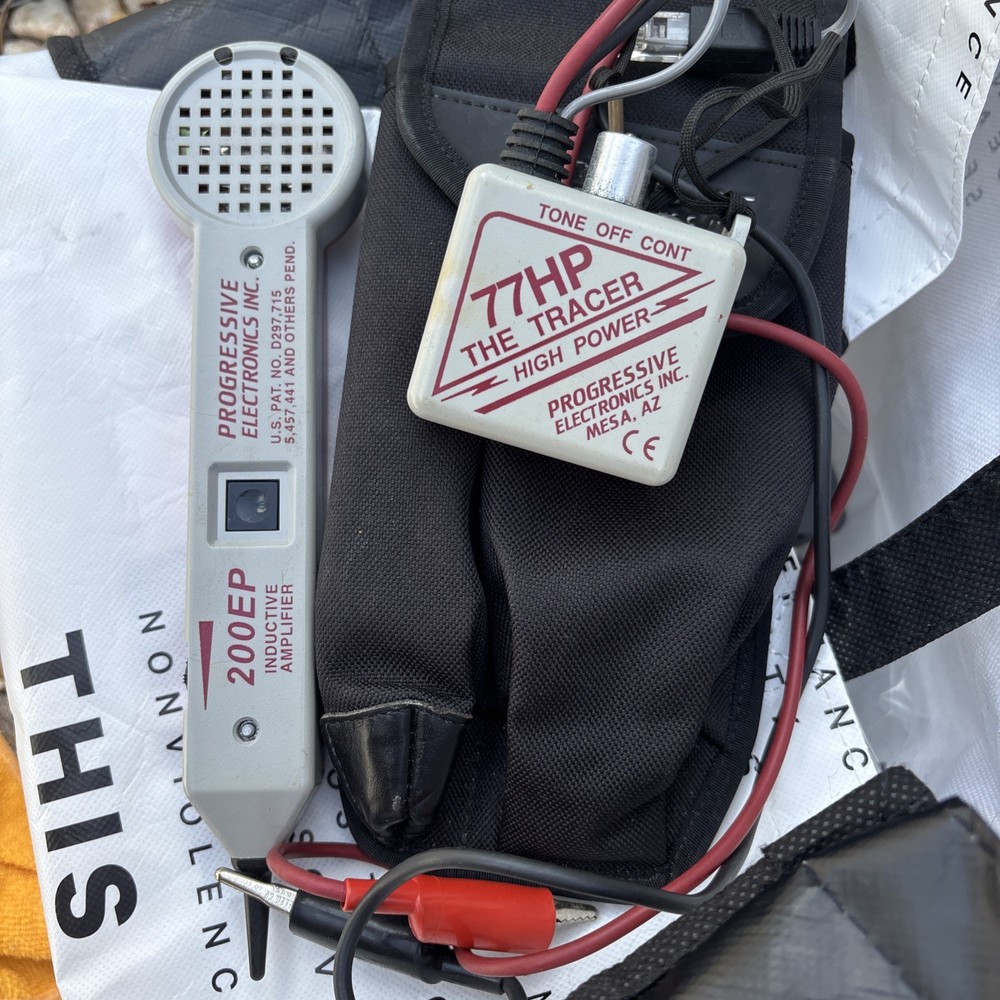 Progressive Electronics 200EP inductive amplifier 77M Tracer with Carry Case EUC