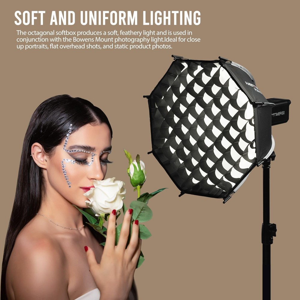 AMBITFUL 11.8"/30cm Mini Softbox Quick Release & Fold Soft Box Bowens Mount w...