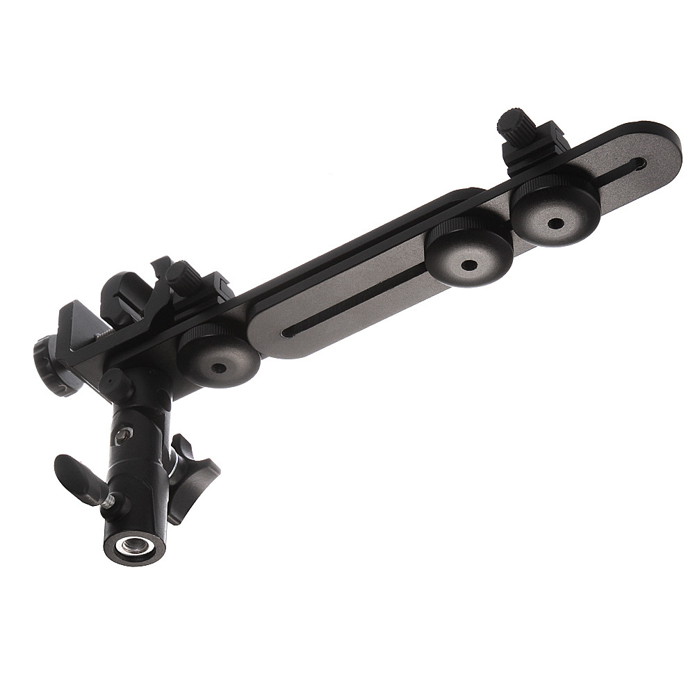 Foldable bracket holder arm for triangle reflector disc extensible photo studio